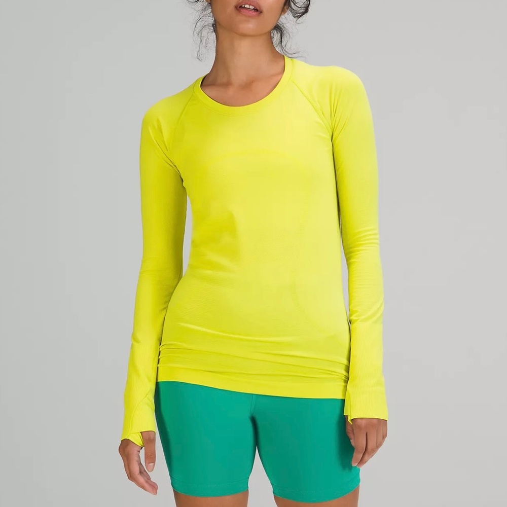 Swiftly Tech Long Sleeve Shirt 2.0 - 6 - Yellow Serpentine - great condition!!